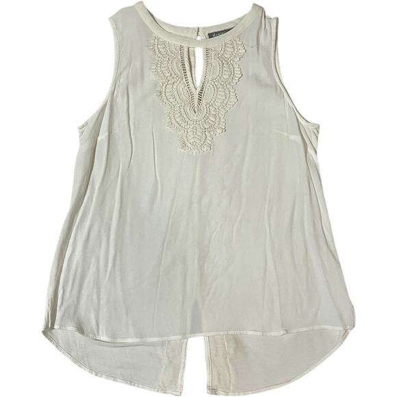 Daniel Rainn (M) Quin Keyhole Crochet Top - Stitch Fix Mixed Material Blouse - Picture 8 of 13